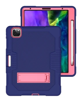 

BuzzLee Silicon Tablet Cober Shockproof Kids Safe Silicon Hybrid Stand Full Body Cover for iPad Pro 12.9" 2018 2020 Tablet Case