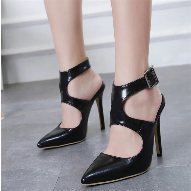

Sandalias De Verano Para Mujer Woman Genuine Leather Sandals Ankle Buckle Strap Thin High Heels Shoes Summer Sexy Dress Shoes
