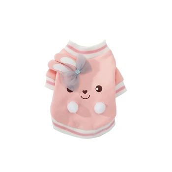 

Cute Cartoon Dog Cat Two-legged Vest Warm Labrador Retriever Clothes XS-3XL Coat Jacket Puppy Pet Clothing
