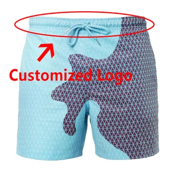

Customized Logo Men's Swimming Trunks Color Changing Beach Shorts Swimwear Men 2020 For Man Swimsuit Male Slip Briefs Suit Sexy