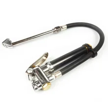 Автомобильный воздушный шиномонтажный насос 10-120 фунтов/кв. дюйм с манометром хромированный стальной патрон 12 дюймов резиновый шланг дорожный продукт