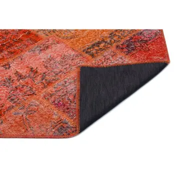 

Handmade Red Vintage Overdyed Patchwork Area Rug 160x230 Cm-5'3''X7'7''