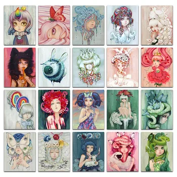 

Full Diamond painting embroidery mosaic Cartoon sexy beauty girl animal butterfly dove bee sheep crocodile snake tortoise monkey