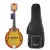 IRIN Mandolin Bag Сгущает Плечо Gig Bag Case Двойная Молния Прочный Черный Рюкзак для Мандолины