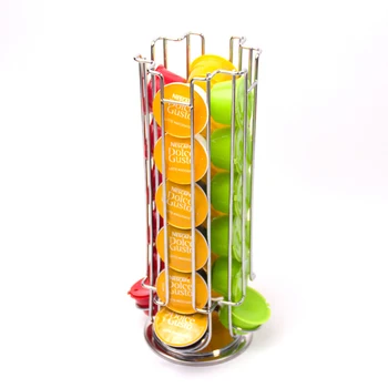 

The new 24 capsule coffee capsule stainless steel can be rotated simple and convenient coffee capsule holder