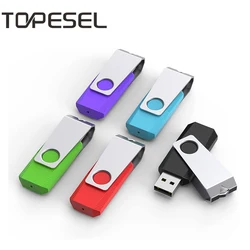 TOPESEL Lecteur Flash USB Bâton 5 Pack USB 2.0 Clé USB Pivotante U Disque Mémoire Bâton Multi Pack Lecteur USB avec Lumière Led 