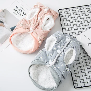 

Dog Clothes Winter Pet Jacket For Dogs Cotton Warm Plush Vest For Small Dogs Puppy Coat French Bulldog Clothing Cat Outfit