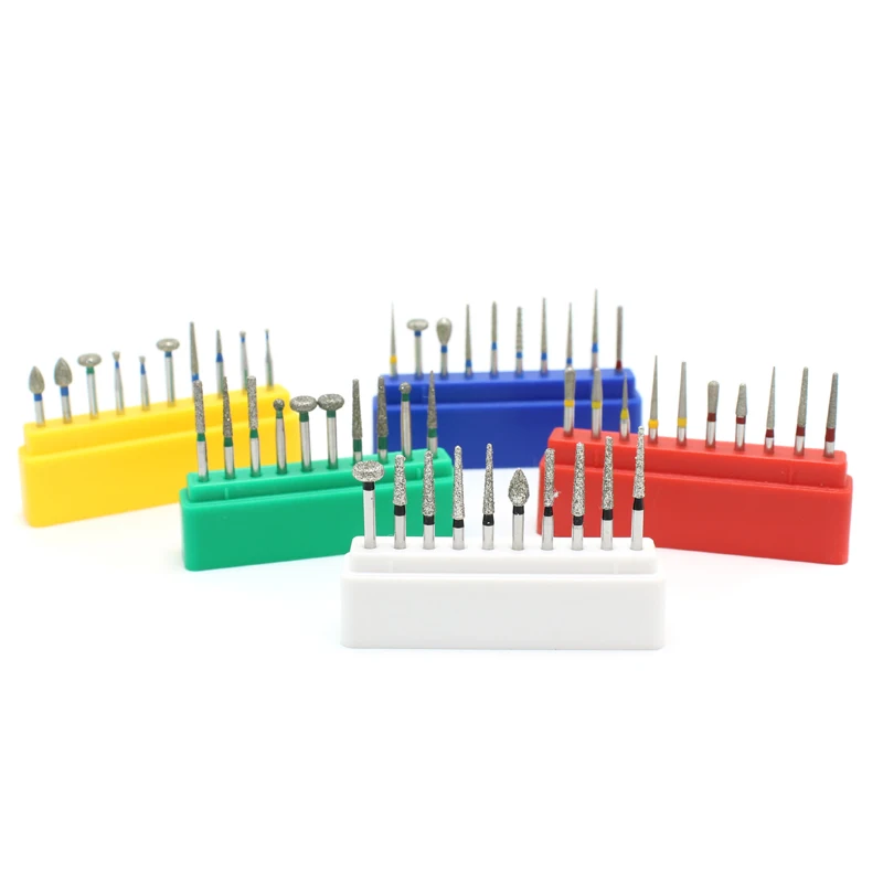 

10Pcs/Set Dental Diamond Burs Drill Dental Burs Dia-burs for High Speed Handpiece Dental Lab Dentist Tools Instrument