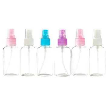 

6pcs 75ML Transparent Spray Bottle Plastic Empty Water Sprayer Refillable Mist Atomizer Bottles Multifunctional Dispenser Tools