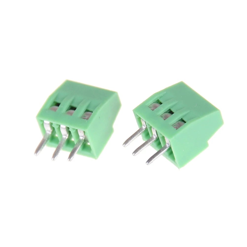 10 шт. PCB винт клеммный блок разъемы 150 в 6A Медь PCB клеммные блоки 5 мм 3 контакта