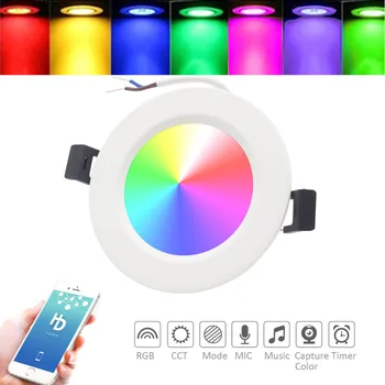 

LED Light Spotlights Dimmable Smart Bluetooth APP Control RGB/WW/CW LED Ceiling Nightlight Spotlight Home Indoor Lighting D30