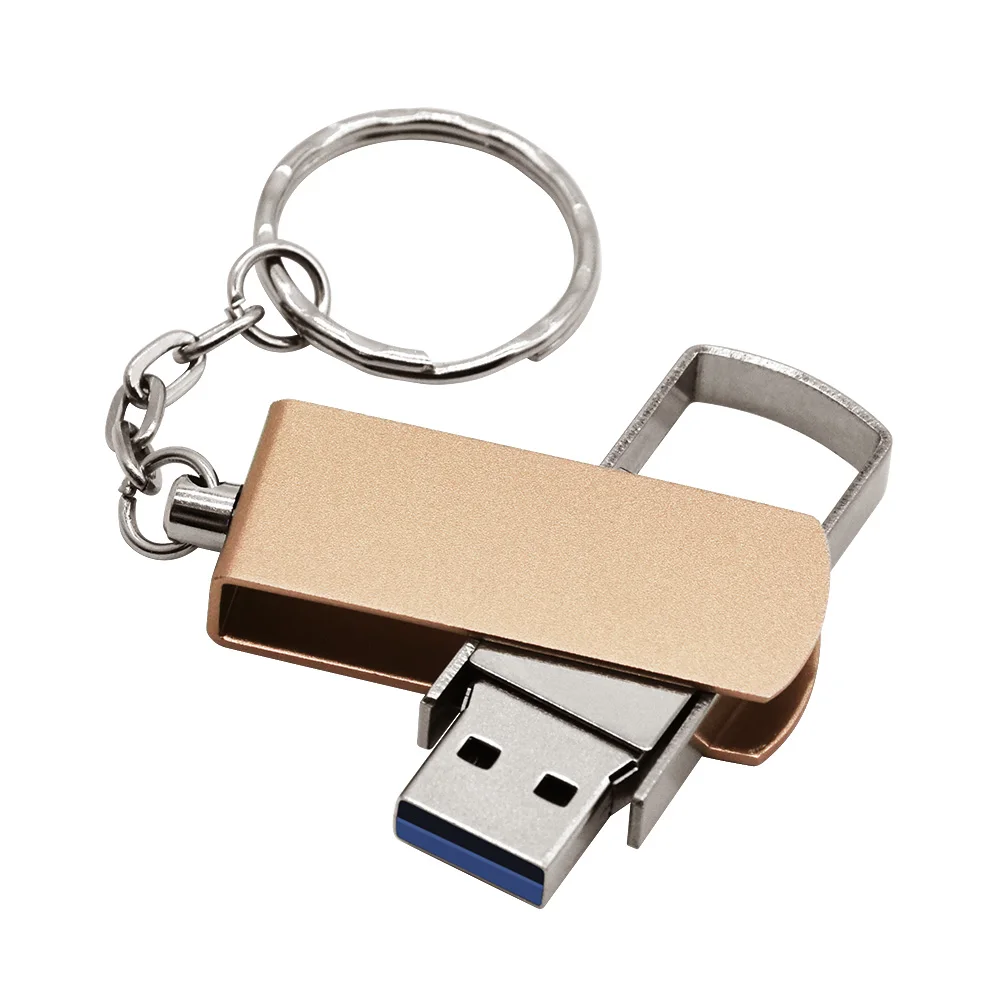 Горячая Распродажа USB 3,0 флеш-накопитель металлическая usb флеш-накопитель высокоскоростной флеш-накопитель 16 ГБ 32 ГБ 64 Гб 128 ГБ usb флеш-накопитель более 10 шт. бесплатный логотип - Цвет: Gold