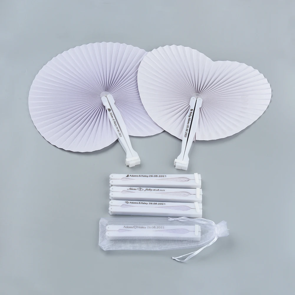 Personalized Folding Paper Fans 50