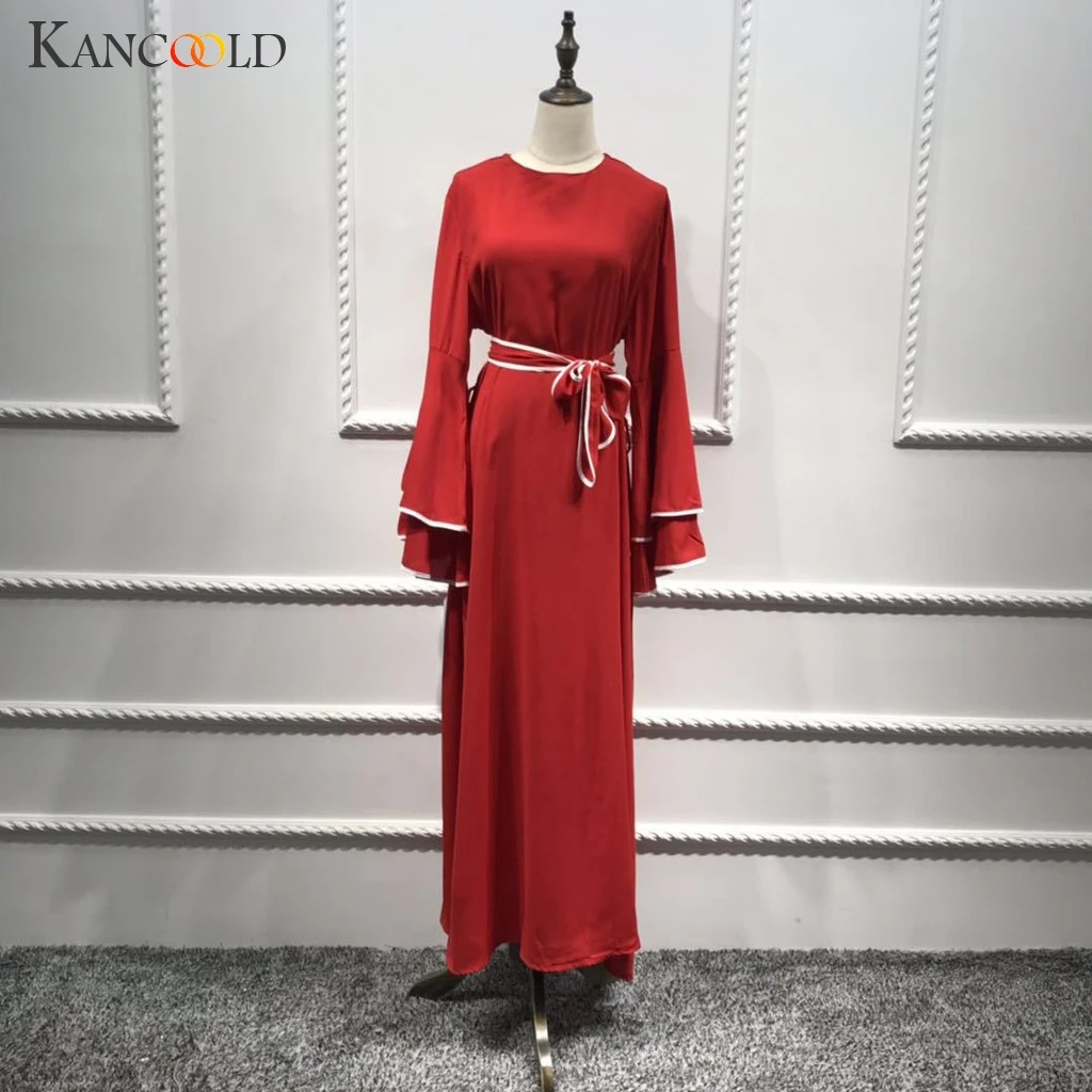 KANCOOLD, Дубай, кафтан, кардиган, абайя, мусульманское, с двойным роговым рукавом, платье, женское, Бангладеш, турецкое, исламское, макси платье