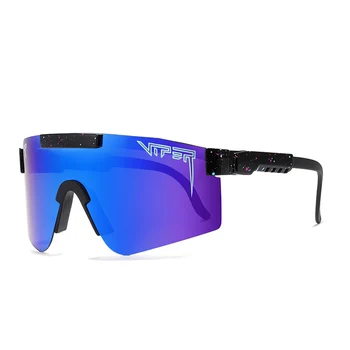

Pit Viper Brand Original Design Sunglasses double wide polarized mirrored blue lens tr90 frame uv400 protection pv01-c5