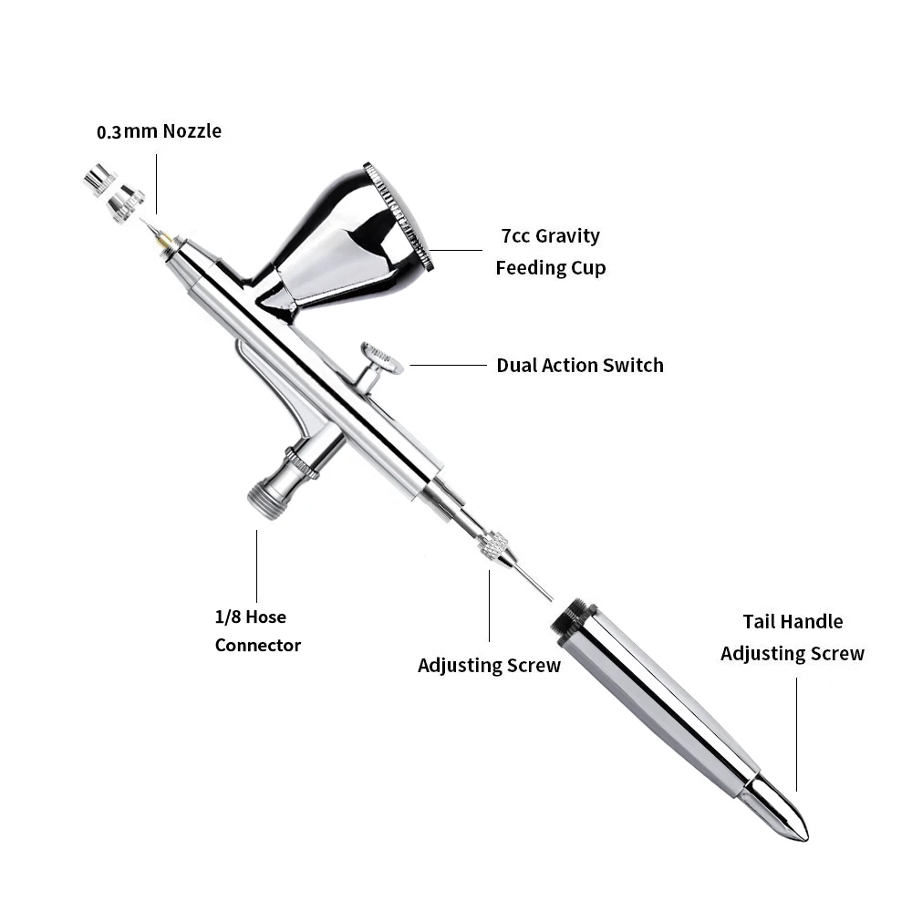 barato eletrica airbrush maquiagem caneta arma compressor 04