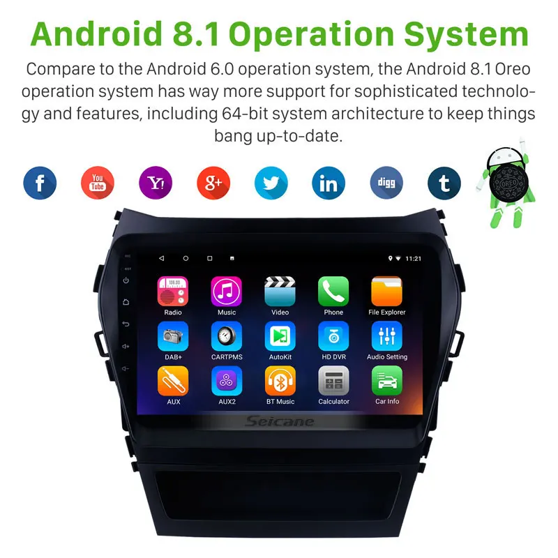 Flash Deal Seicane 9" Android 9.0/8.1 Quad Core Car GPS Navigation Radio Multimedia player For 2013 2014 2015-2017 Hyundai IX45 SantaFe 1 Flash Deal Seicane 9" Android 9.0/8.1 Quad Core Car GPS Navigation Radio Multimedia player For 2013 2014 2015-2017 Hyundai IX45 SantaFe 1