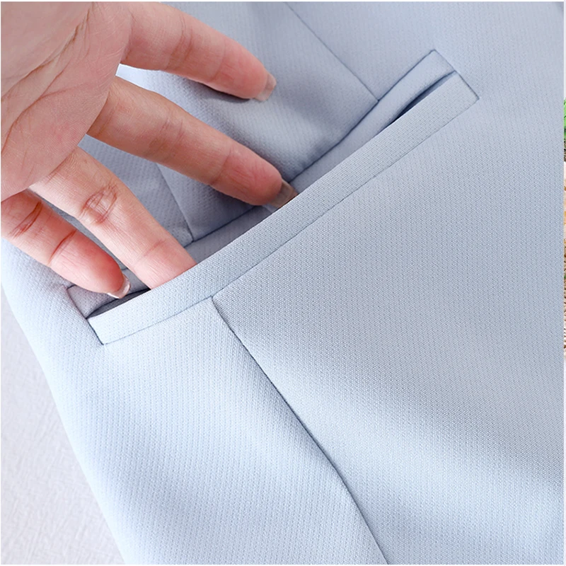 Women Blazer 2020 Formal Blazers Lady Office Work Suit Pockets Jackets Coat Two Buttons Slim Wiast Women Blazer Femme Jackets