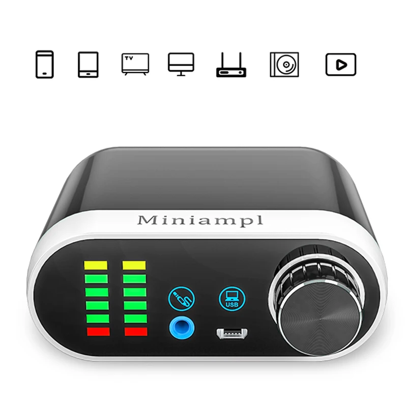 

Pohiks Digital Amplifier Stereo Wireless Audio Receiver Power Amp bluetooth 5.0 for Hifi Mini Home Audio