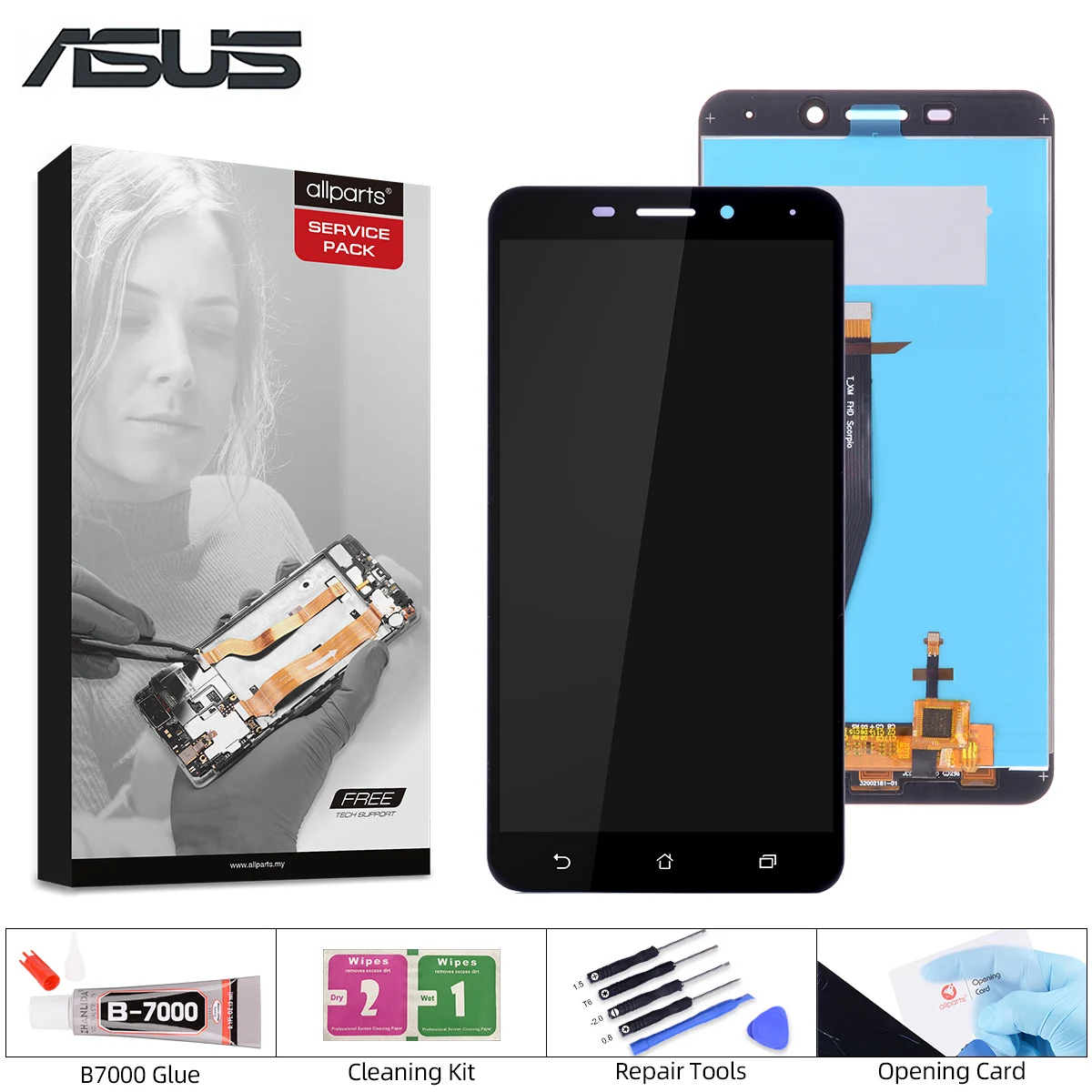 Дисплей для ASUS Zenfone 3 Laser ZC551KL LCD в сборе с тачскрином на рамке Оригинал черный белый золотой|lcd display touch screen|touch