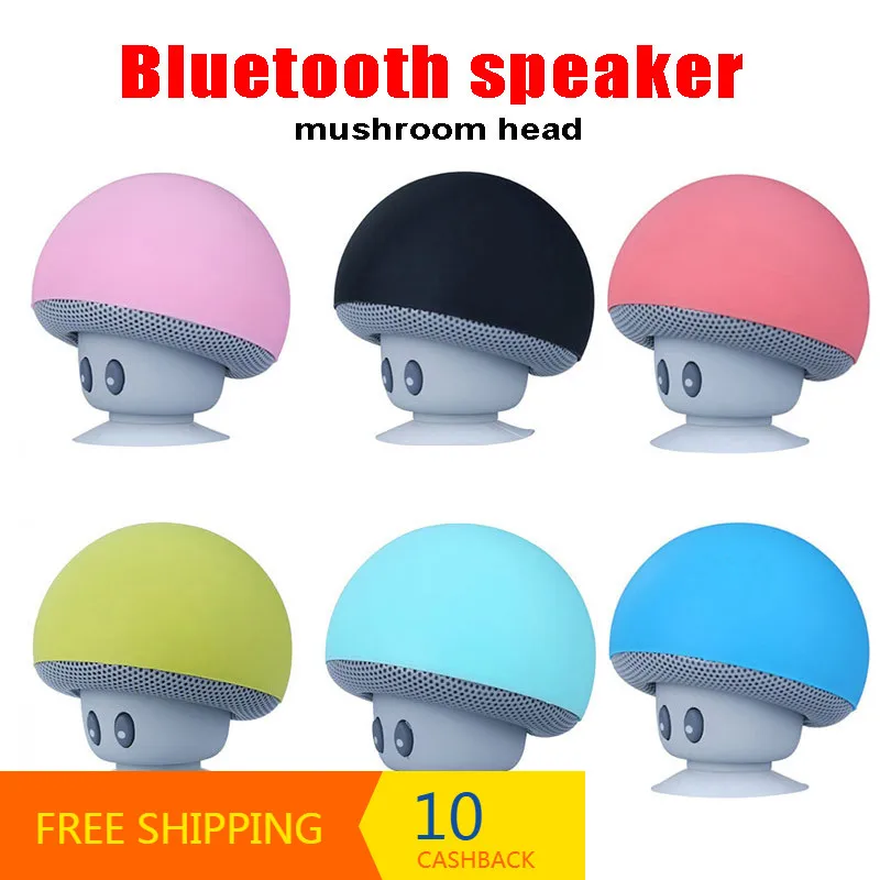 US $3.99 Phone Stand Wireless Bluetooth Speaker Mushroom Cute Loudspeaker Super Bass Stereo Music Player For Xiaomi/ iPhone/Android
