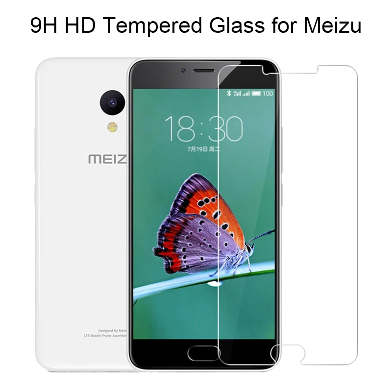 2 шт. Защитное стекло для Meizu M6 M5 M3 M2 Note 9H|Защитные стёкла и плёнки| |