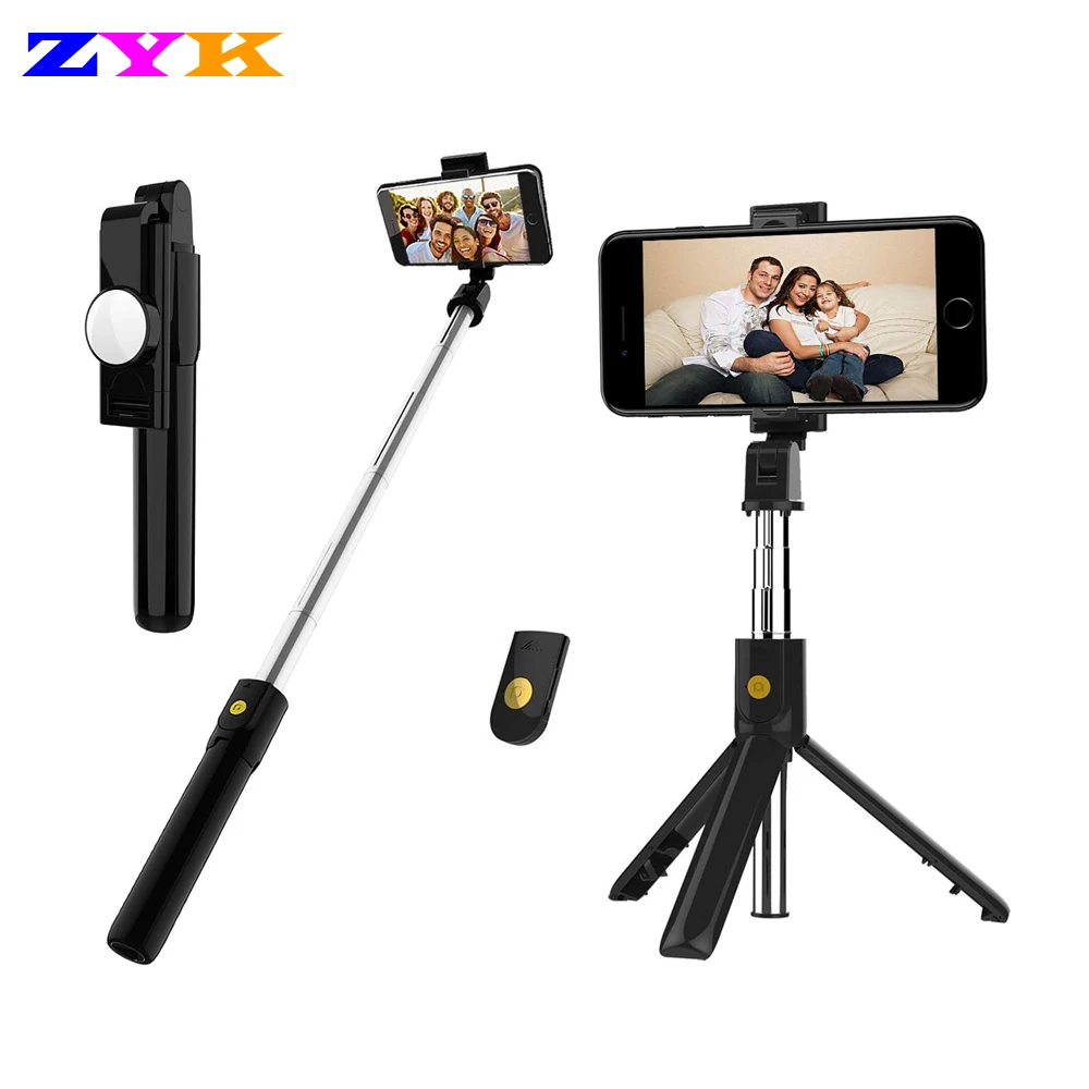 

New 3 in 1 Wireless Bluetooth Selfie Stick + Mini Selfie Tripod with Remote Control For iOS iPhone & Android Portable Monopod