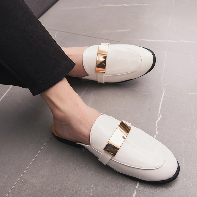Summer Half Shoes for Men Leather Penny Loafers Male Slide Slipper Designer Italian Mules Mens Casual Driving Shoes Ayakkabi Summer Half Shoes for Men Leather Penny Loafers Male Slide Slipper Designer Italian Mules Mens Casual Driving Shoes Ayakkabi