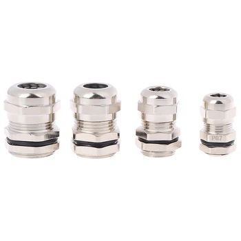 

1pc Stainless Stell Copper Nickel Plating Pg7 Pg9 Pg11 Waterproof Connector Cable Gland For Fixing Cables