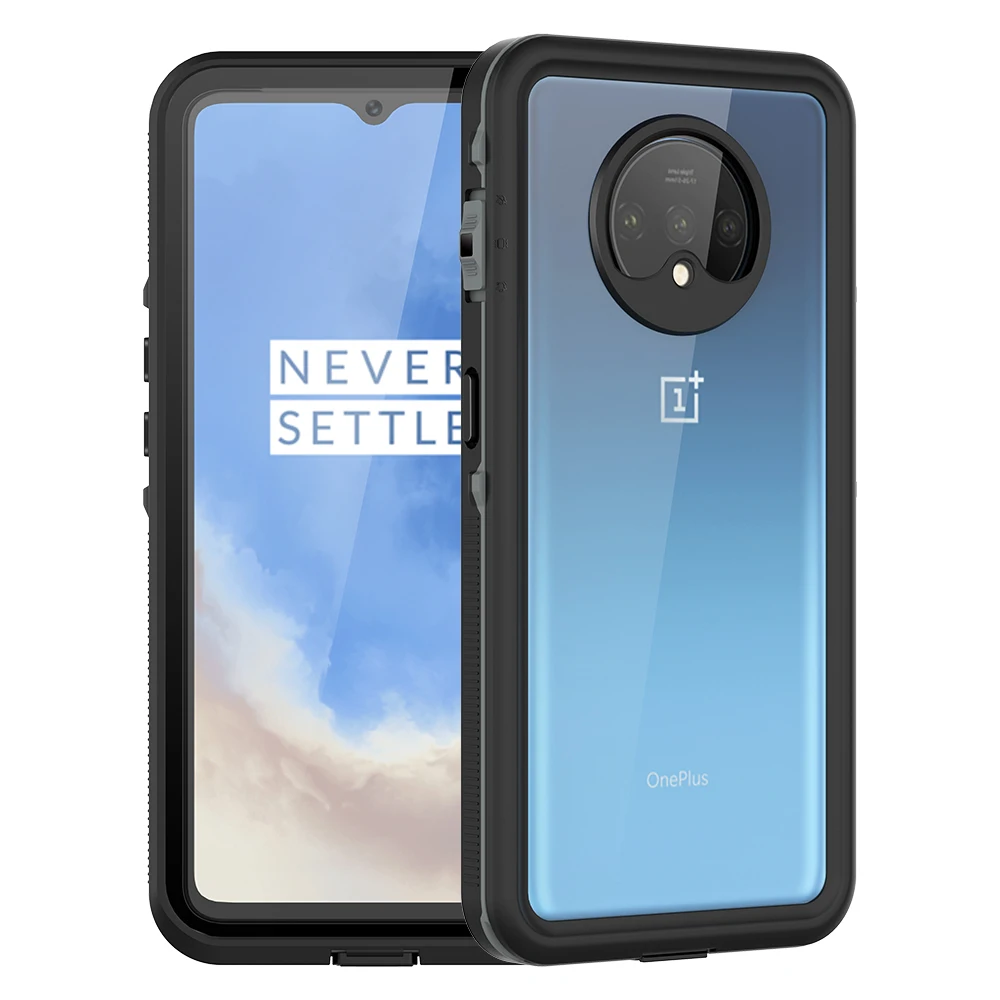 Водонепроницаемый чехол для Oneplus 7 T противоударный подводный защитный чехол для Oneplus 7 T One Plus 7 T пылезащитный чехол для плавания - Цвет: Black