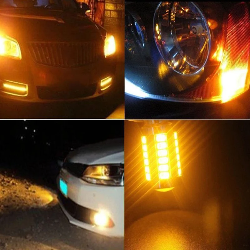 2 шт. Янтарь 1156 33SMD Автомобильный задний сигнал поворота тормозной фонарь заднего света лампы высокого качества