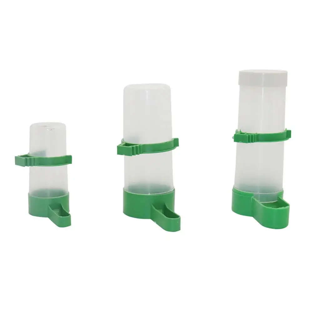Bebedor de aves automático para mascotas, bebedor de aves, alimentación de agua, plástico de riego con Clip para Aviary Budgie Cockatiel, 1 Juego
