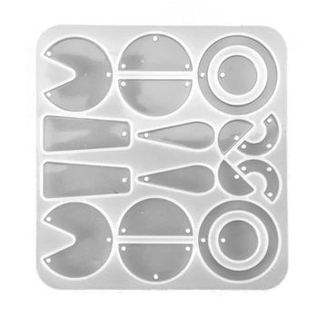 

Crystal Epoxy Resin Mold Geometric Earrings Ear Pendant Casting Silicone Mould DIY Crafts Handmade Decorative Jewelry Making