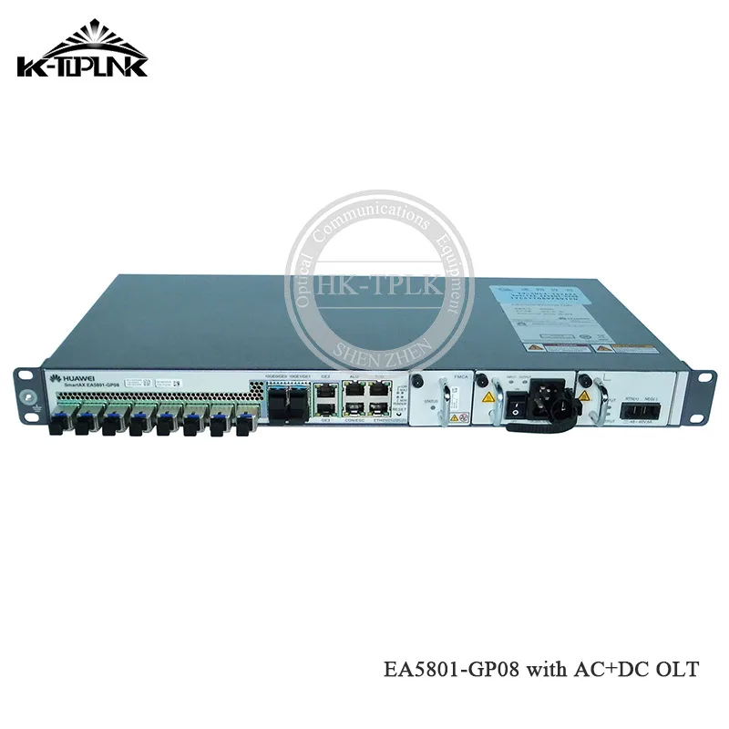 Hua wei EA5801-GP08 OLT 10G Dual power GPON OLT(AC 110 V-240 V/DC-38 V to-72 V) XG-PON EA5801 FTTH 1U compact box-shaped OLT