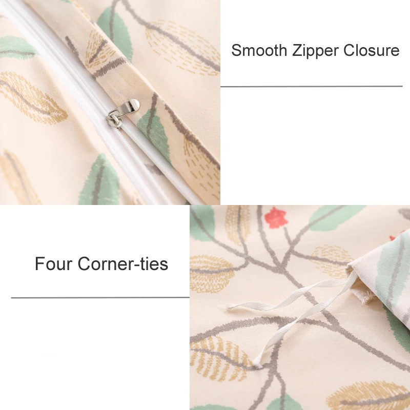 Цветочный Лист Листья пододеяльник набор постельных принадлежностей Стёганое