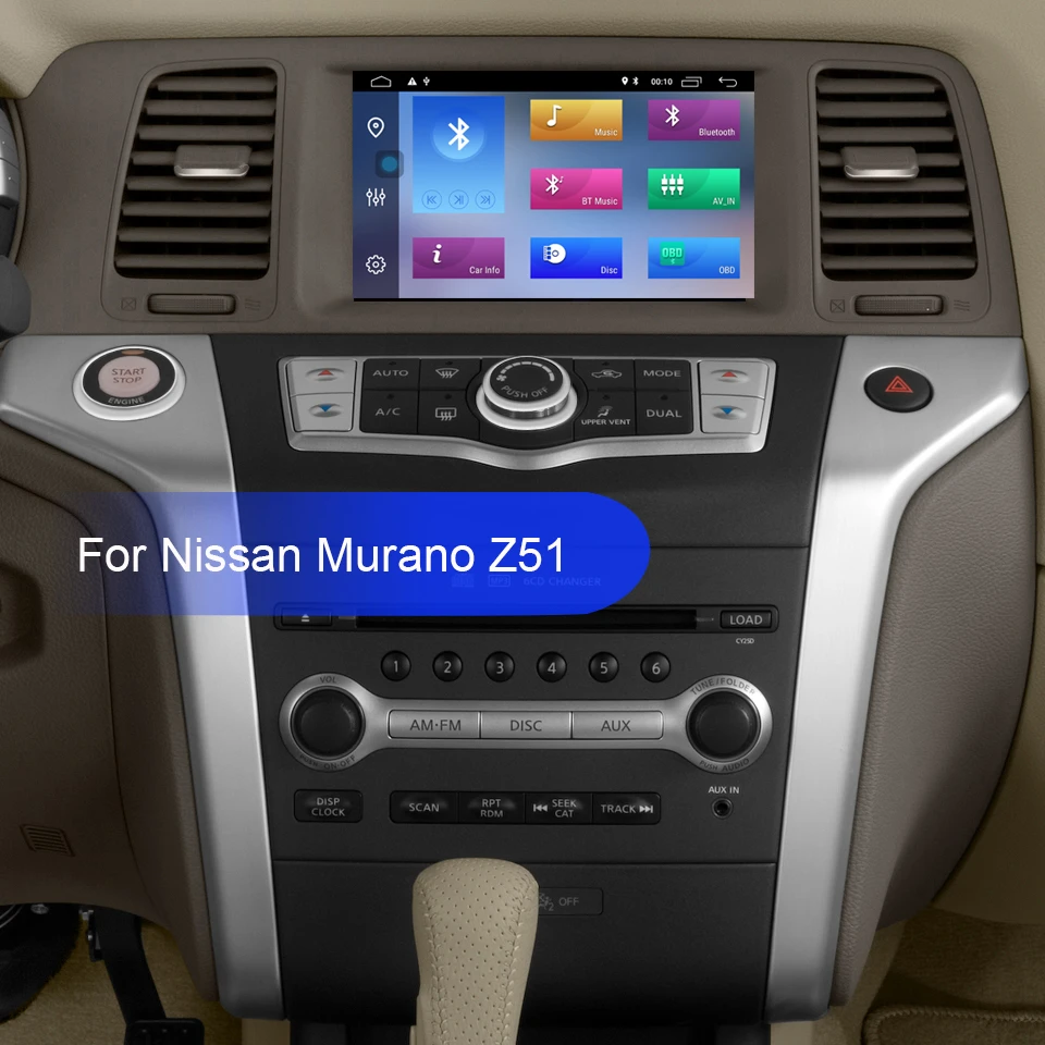 Автомобильный Dvd плеер на Android 10 для Murano Z51 2009 2010 2011 2012 2013 2014 GPS навигация стерео BT