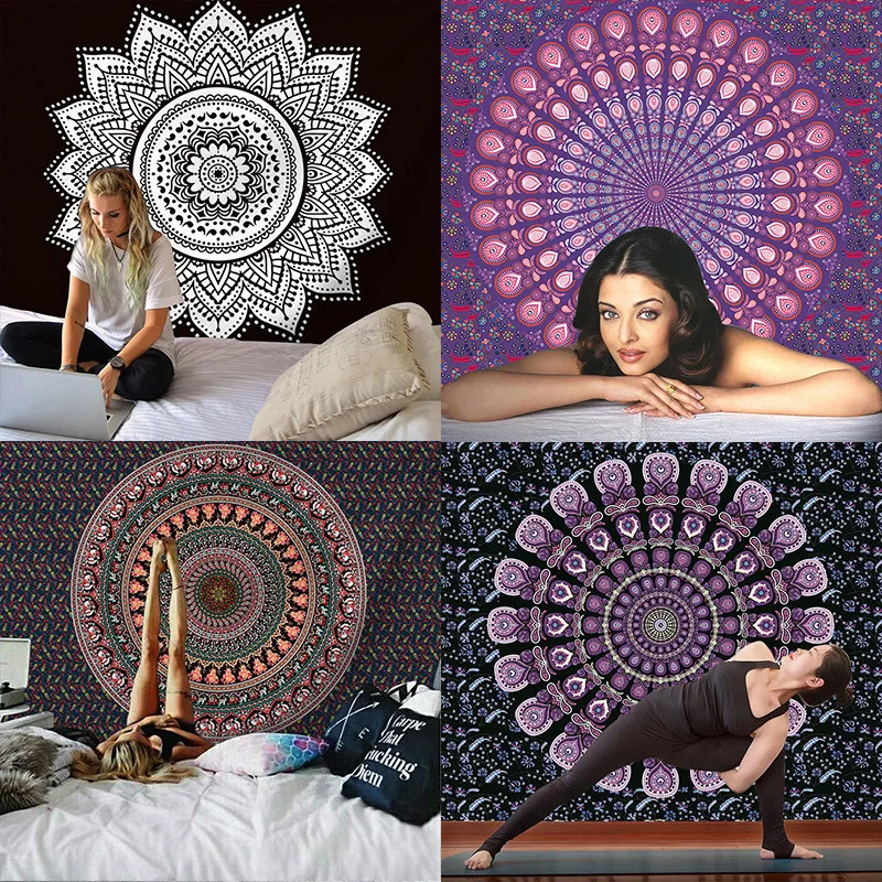 

Tapestry Indian Beach Towel Cushion Dormitory Background Cloth Tablecloth