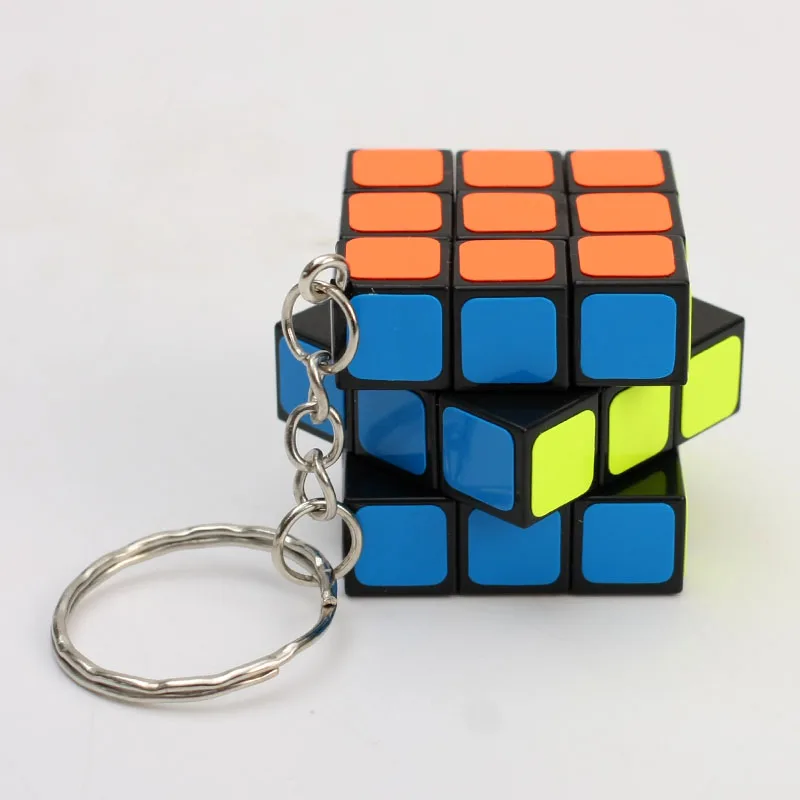 Zcube брелок мини 3x3x3 Magic Cube Логические Stickerless декомпрессии Скорость куб Прямая Cubo Magico ключ