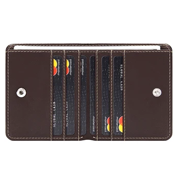 

Slim Men's Short Wallet with Coin Pocket Vintage Luxury Business Credit Card Holder Male Bifold Purse Small Portable Money Bags