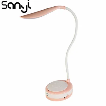 

LED Soft Light Desk Lamp Built-in Rechargeable Battery Three-Speed Touch Dimming Multifunctional Table Lamp for Bedroom