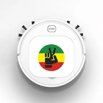 

Robot Vacuum Cleaner Intelligent Automatic Mopping Clean Robot for Hard Floor Carpet Rasta Peace Hand Jamaica