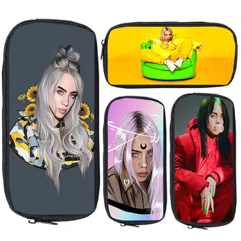 

Makeup Box Mochila Billie Eilish Pencil Case Bag Zipper Pouch Pencil Box School Supplies Make Up Cosmetic Bag 3d Print Fashion