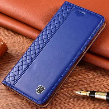 

Case for Xiaomi mi 9T Pro Flip Plaid style Genuine Leather wallet Cover for Xiaomi mi9T Phone cases