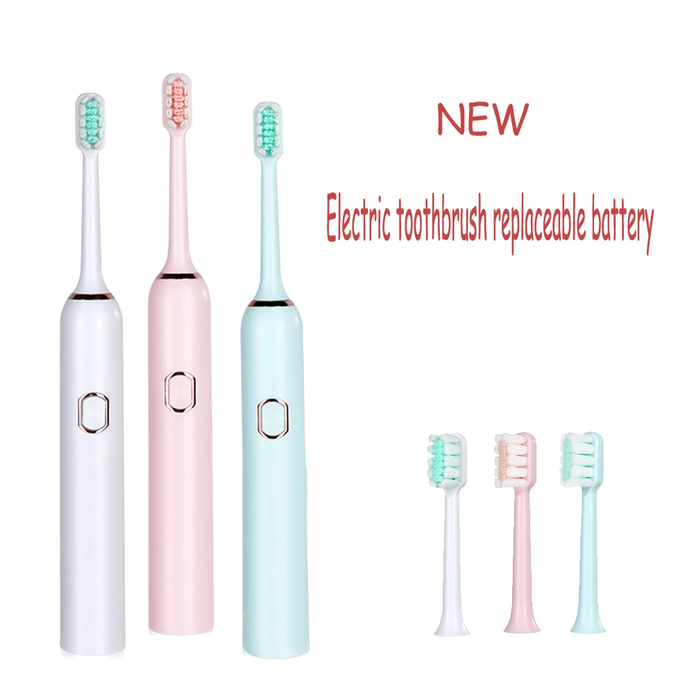 Electric Toothbrush Remove Battery Tooth Brush Waterproof  Operated Precision Clean No Rechargeable Teeth Brush tooth Heads Set