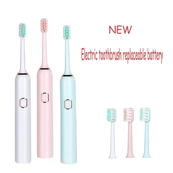 

Electric Toothbrush Remove Battery Tooth Brush Waterproof Operated Precision Clean No Rechargeable Teeth Brush tooth Heads Set