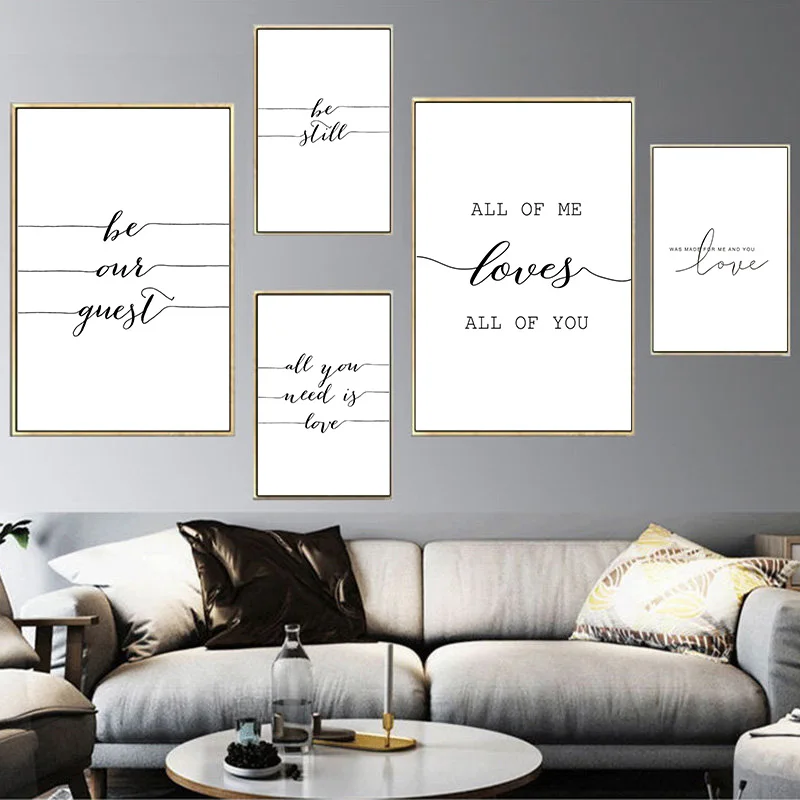 Wall Hangings Wall Décor Home & Living Romantic Wall Art Lettering