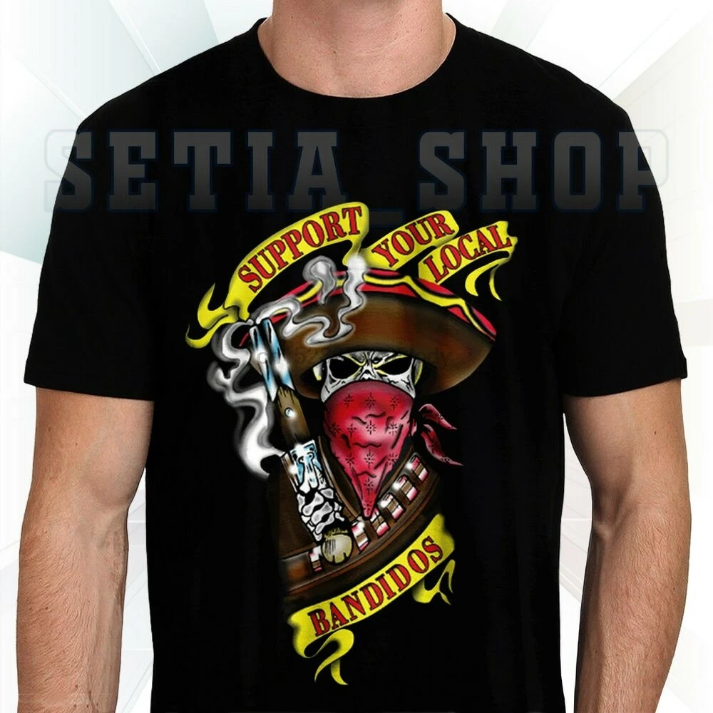 

Bandidos MC Support Your Local Bandidos Motorcycle Club Rider T-Shirt S-5XL
