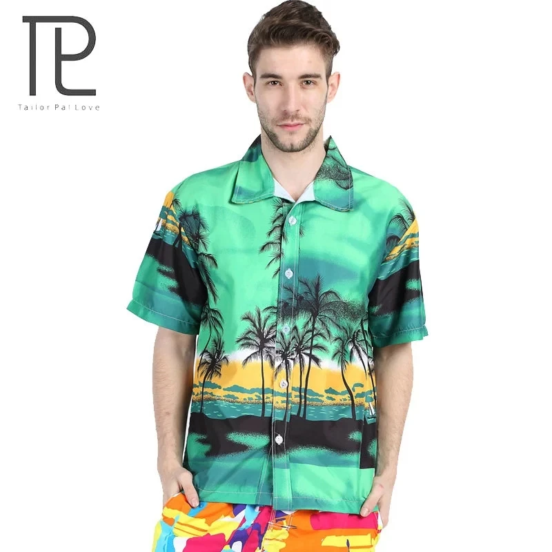 Tailor Pal Love Mens Casual Printed Shirt Men Short Sleeve Beach Shirts Suitable for swimming wading water sports