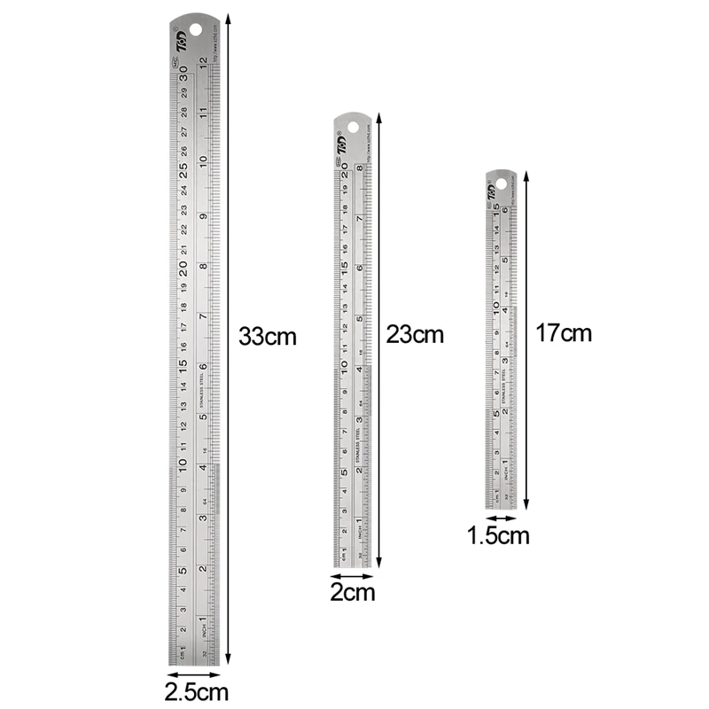 Flexible Straight Ruler 30cm 12 Inch Soft Plastic Measuring Tool 3pcs