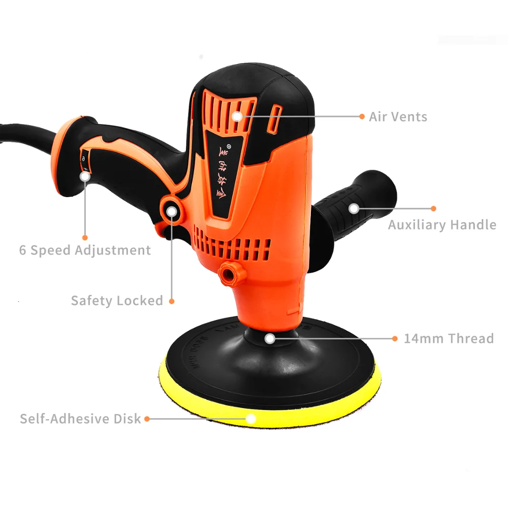  800W Electric Car Polisher Machine Adjustable Speed 3300rpm Auto Polishing Car Waxing Grinding Mach